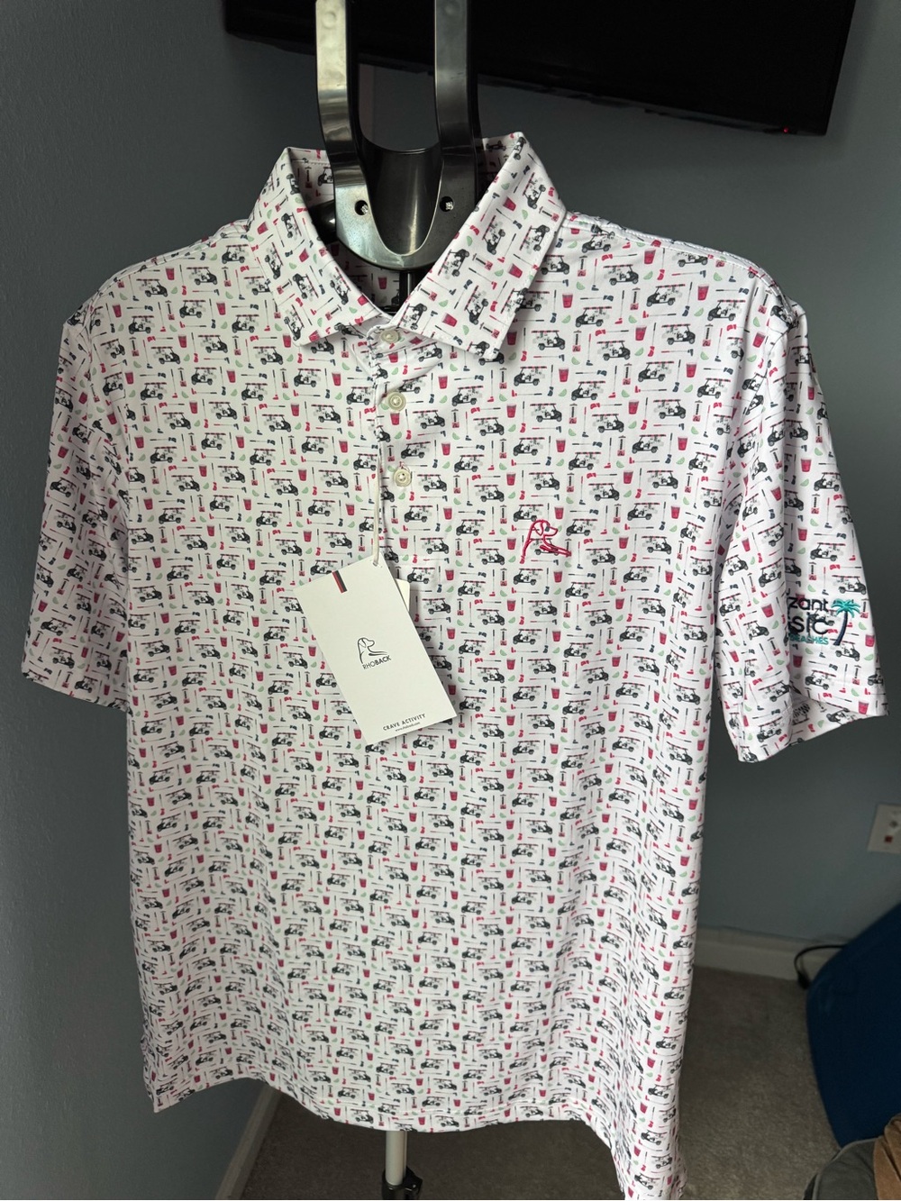 Rhoback Polo Shirt with Micro Golf Print - Cognizant Classic